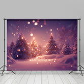 Lofaris Winter Shining Spark Bokeh Trees Christmas Backdrop
